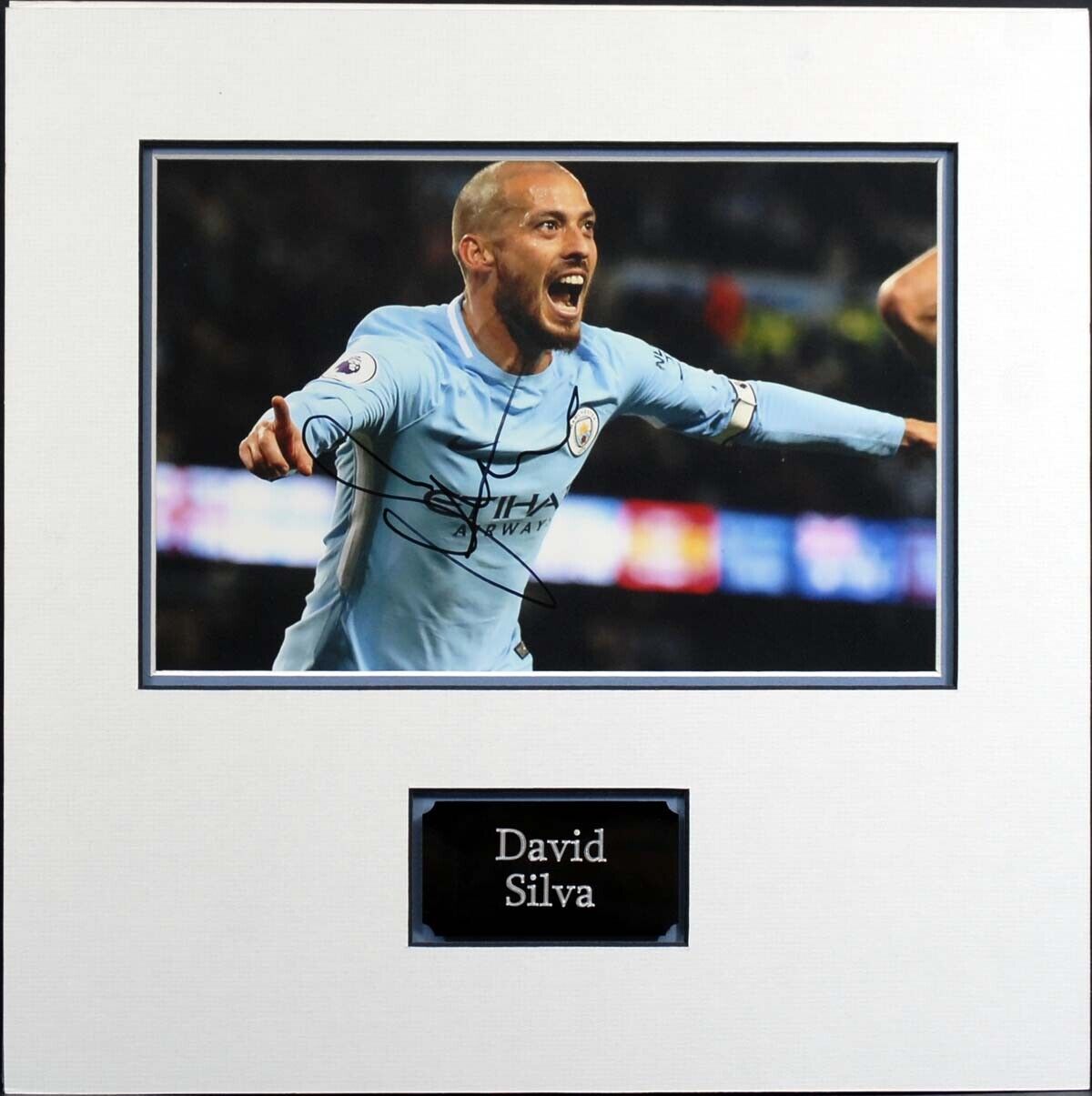 David SILVA Signed & Mounted 12x8 Photo Poster painting 3 AFTAL COA Manchester City Man City