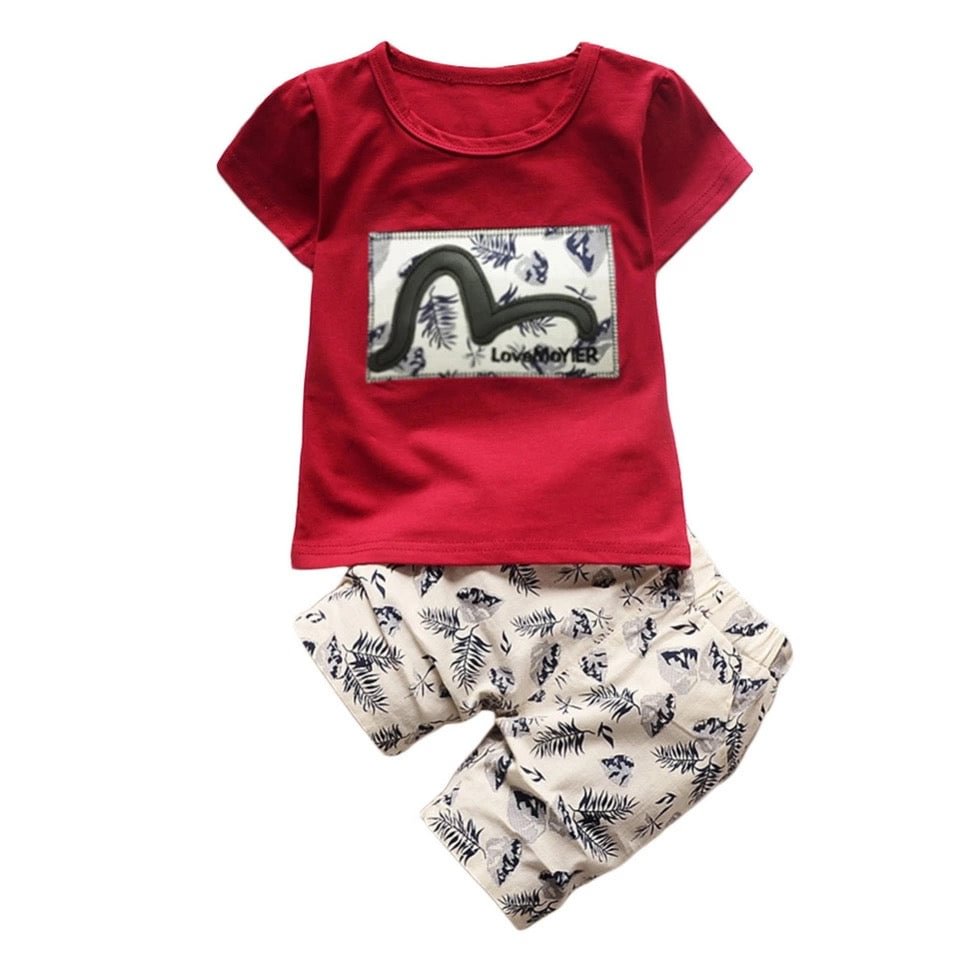 Baby Boy Design Short Sleeve T-Shirt Outfit Clothes