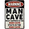 WARNING MAN CAVE - Vintage Metal Signs(12*16Inch) - Warning
