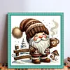 Winter Coffee Gnome-11CT Stamped Cross Stitch 40*40cm