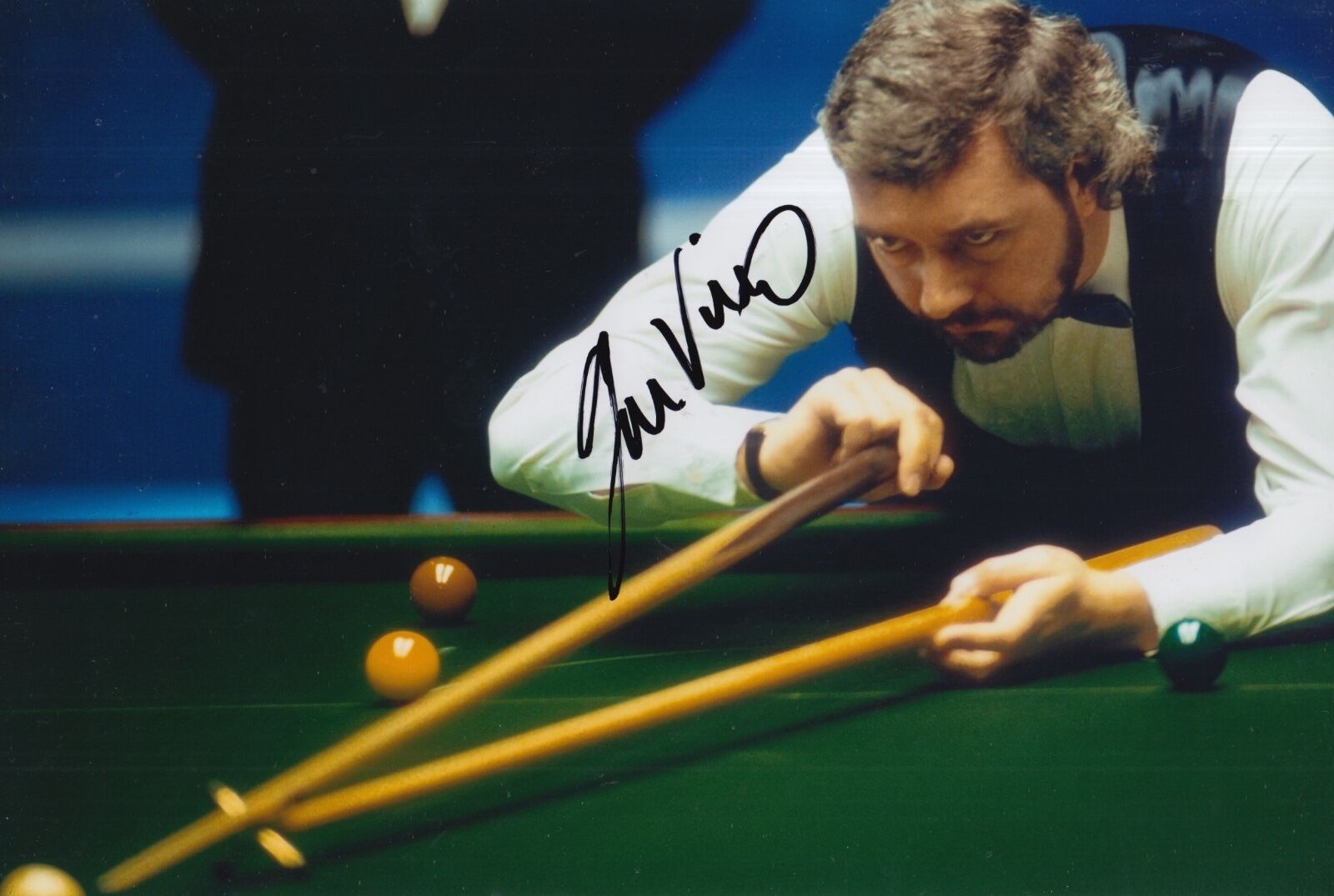 JOHN VIRGO HAND SIGNED 12X8 SNOOKER Photo Poster painting PROOF 1.