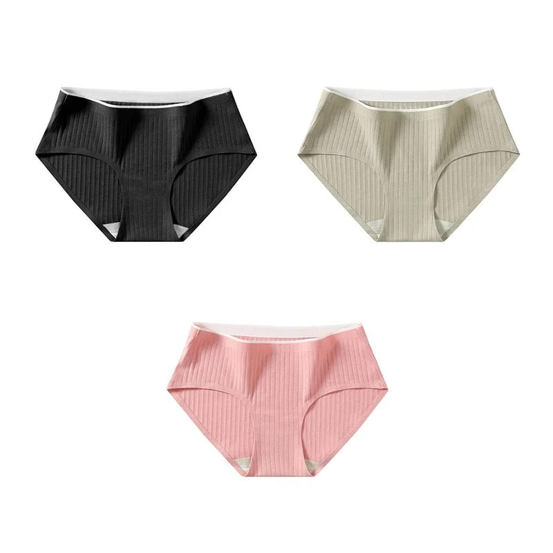 BANNIROU 3 Pcs Female Underwear Cotton Panties For Woman High Quality Soft Comfortable Briefs Panties For Lady 2021 New Sale
