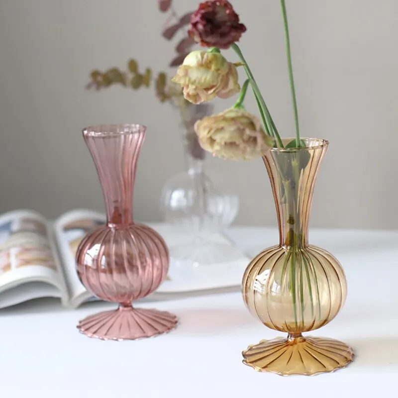 Creative Glass Vase Nordic Home Decoration Home Vase Living Room Desktop Decor Transparent Hydroponic Vase Wedding Table Decor