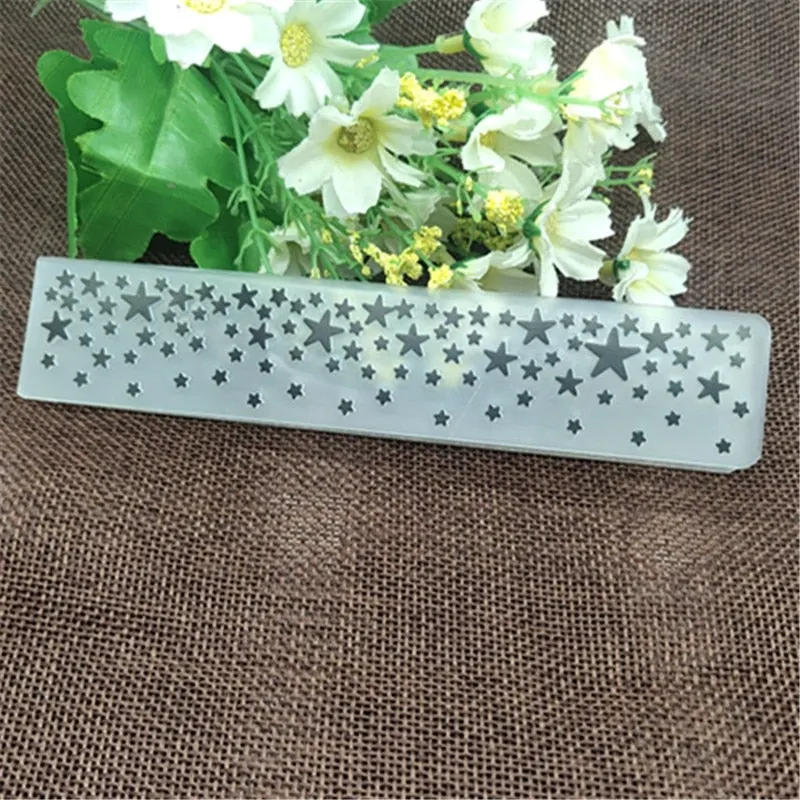 Star geometric Plastic Embossing Folder For Scrapbook DIY Album Card Tool Plastic Template