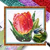 Flower - 9CT Partial Beaded Cross Stitch Kit(28x25cm)