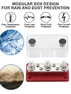 300A Bus Bar 48V Power Distribution Block 3+4 Way Bus Bar Box for RV Marine Boat