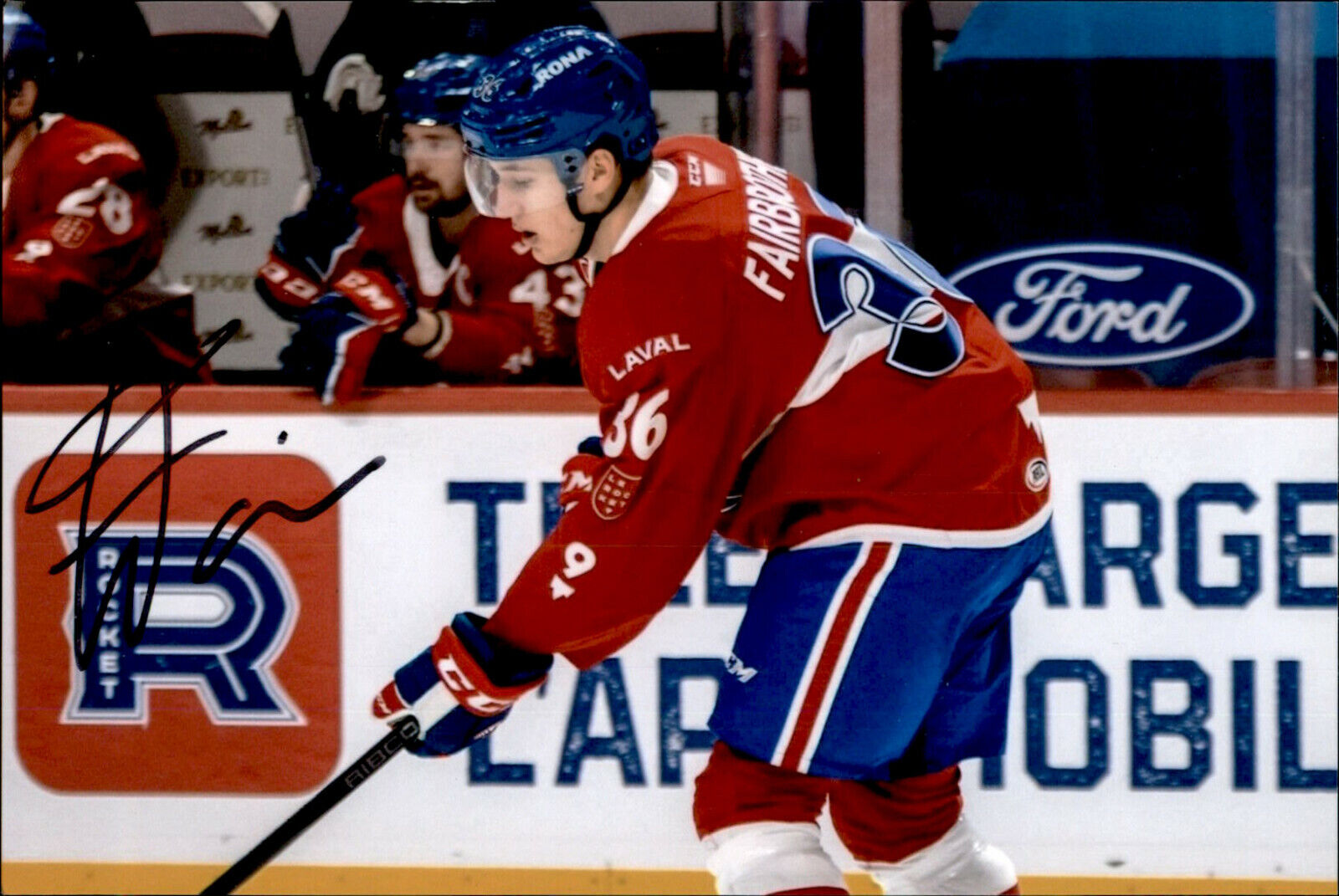 Gianni Fairbrother SIGNED autograph 4x6 Photo Poster painting MONTREAL CANADIENS LAVAL ROCKET