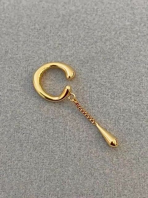 Water Drop Pendant Ear Bone Clip Earrings