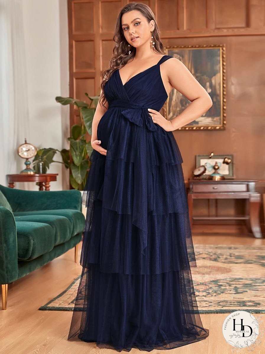V-Neck Maternity Dress