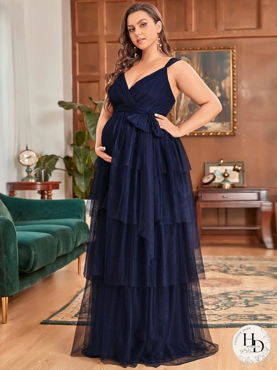 V-Neck Maternity Dress