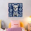 Blue And White Porcelain-Chihuahua-11CT Stamped Cross Stitch 40*40cm/15.75*15.75in