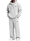 Men's Waffle-Knit Casual Hooded Sweatsuit