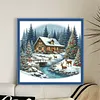 Christmas Cottage-11CT Stamped Cross Stitch 40*40cm/15.75*15.75in tapestrymarket