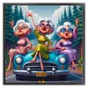 Old Lady-11CT Stamped Cross Stitch 40*40cm/15.75*15.75in