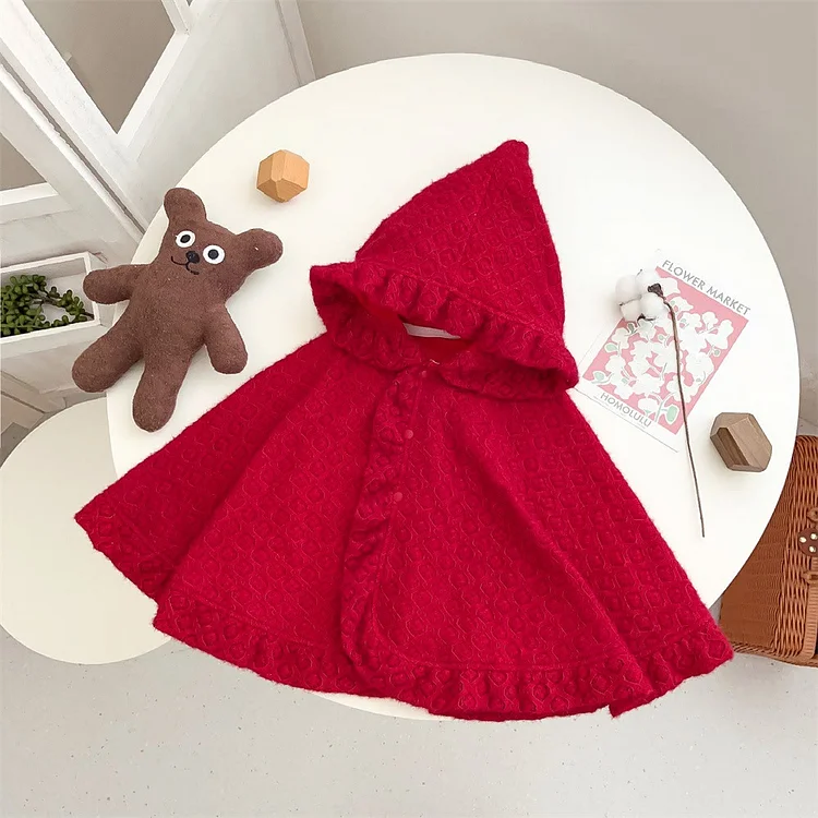  Baby Girl Lace Hooded Cloak 