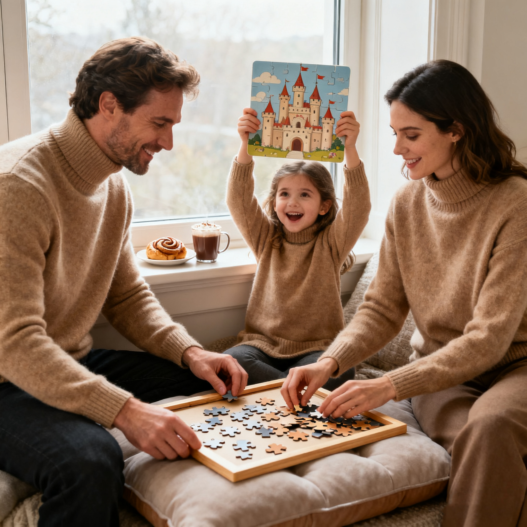 Family Matching Camel Cashmere Sweater REAL SILK LIFE