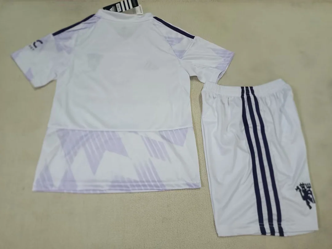 25/26 Manchester United Away Kids Kit Football Jersey Thai Quality