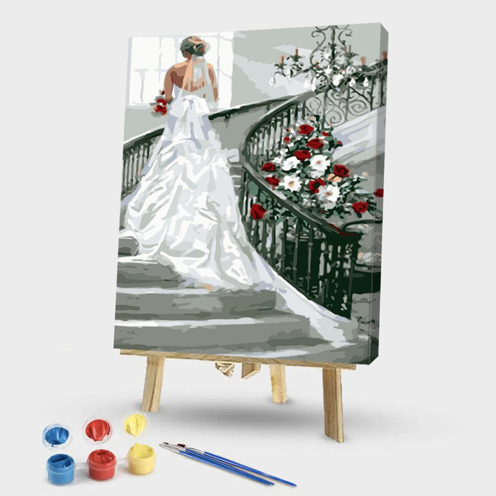 

40*50CM - Paint By Numbers - The Bride in the Stairs, 501 Original