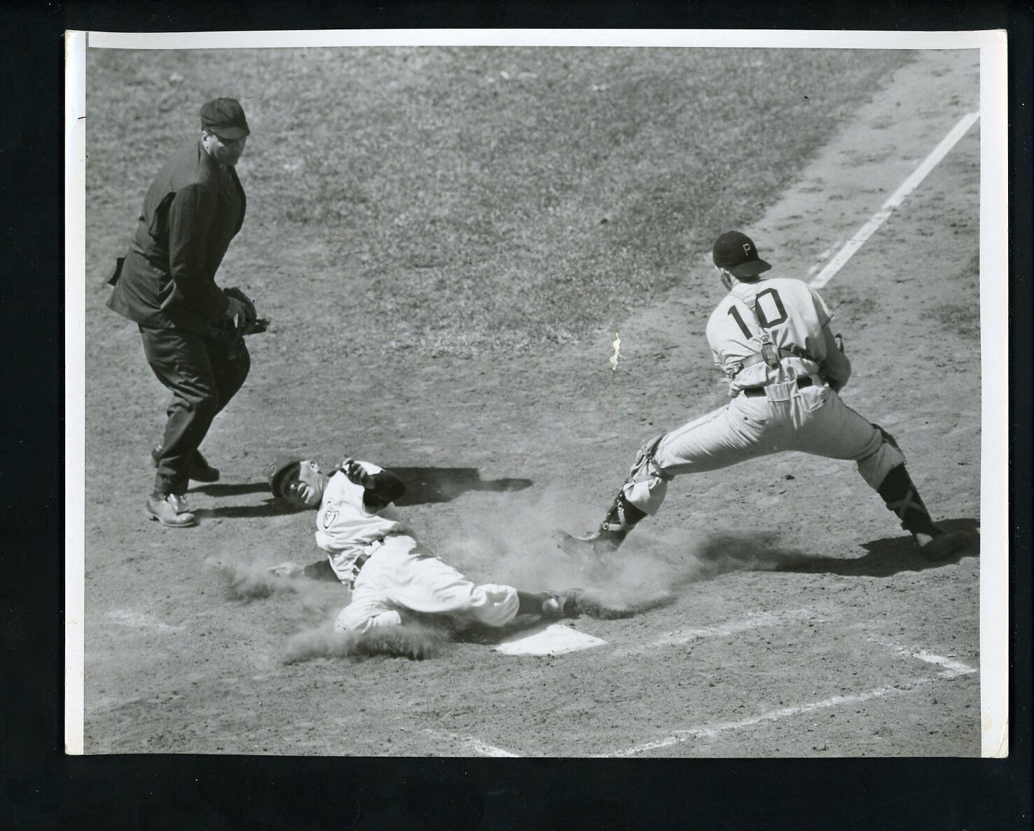 Clyde McCullough Jack Shepard Dascoli 1954 Press Photo Poster painting Chicago Cubs Pirates