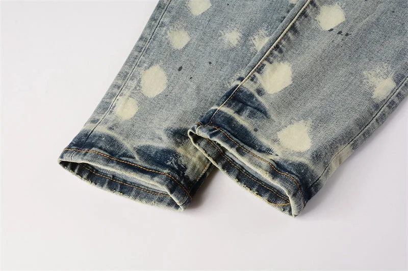 Purple Fashion Jeans 9092