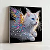 (Pre-Framed)Cat-Special Shape Diamond Painting Kit(25x25cm)
