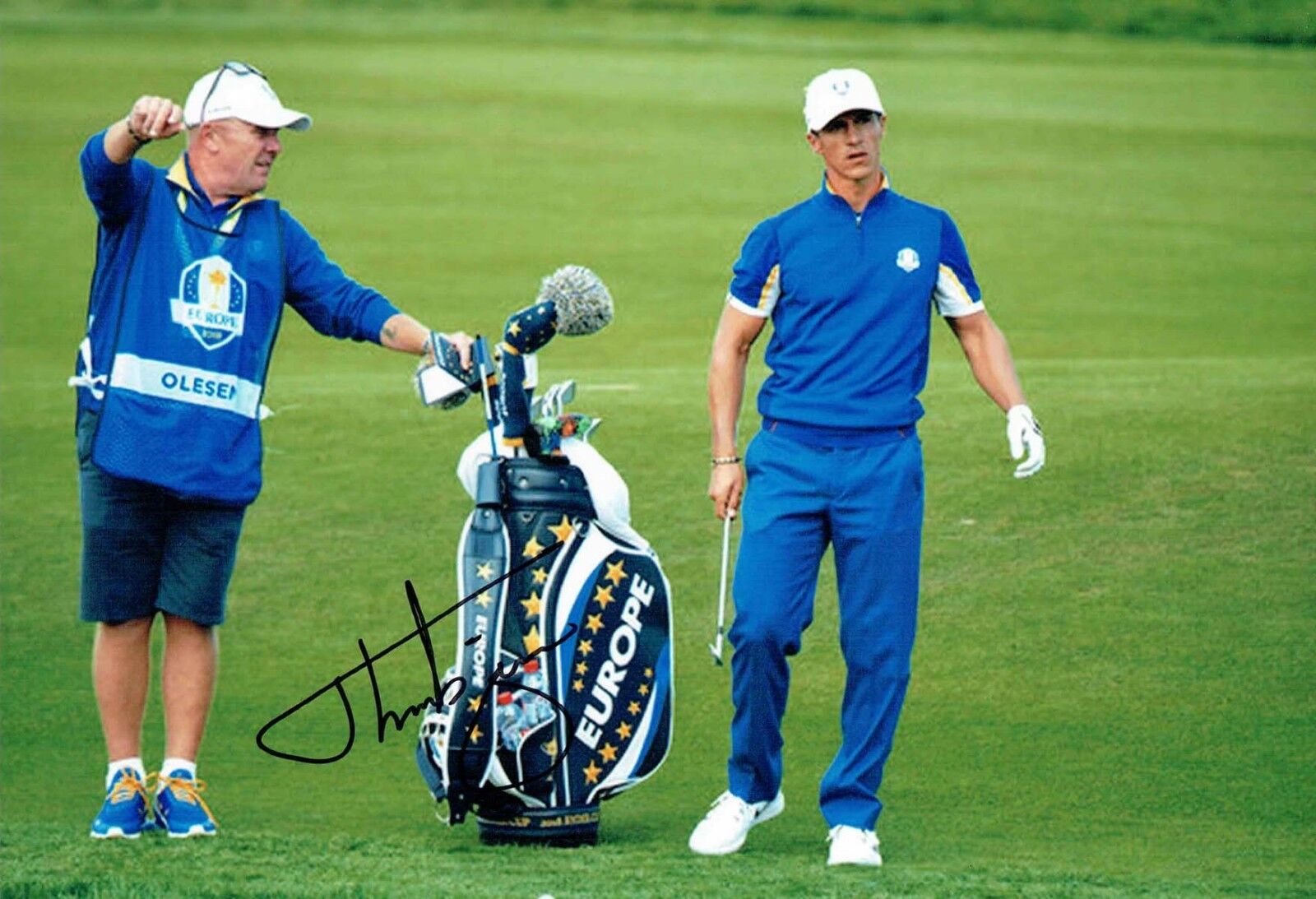 Thorbjorn OLESEN SIGNED Autograph Photo Poster painting 4 AFTAL COA Golf Ryder Cup Winner 2018