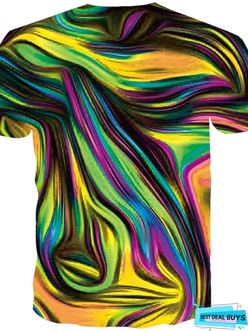 Men's T-Shirt Graphic Abstract Print Short Sleeve Daily Tops