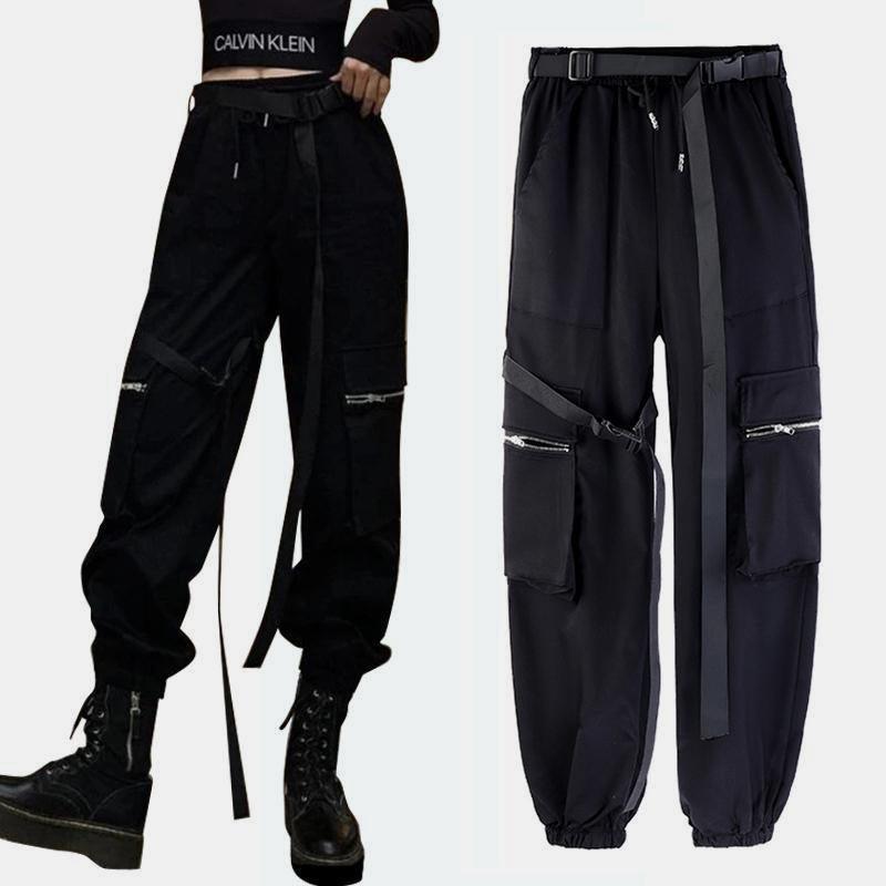 Street Cargo Pants With Belt - GothBB 2022 free shipping available