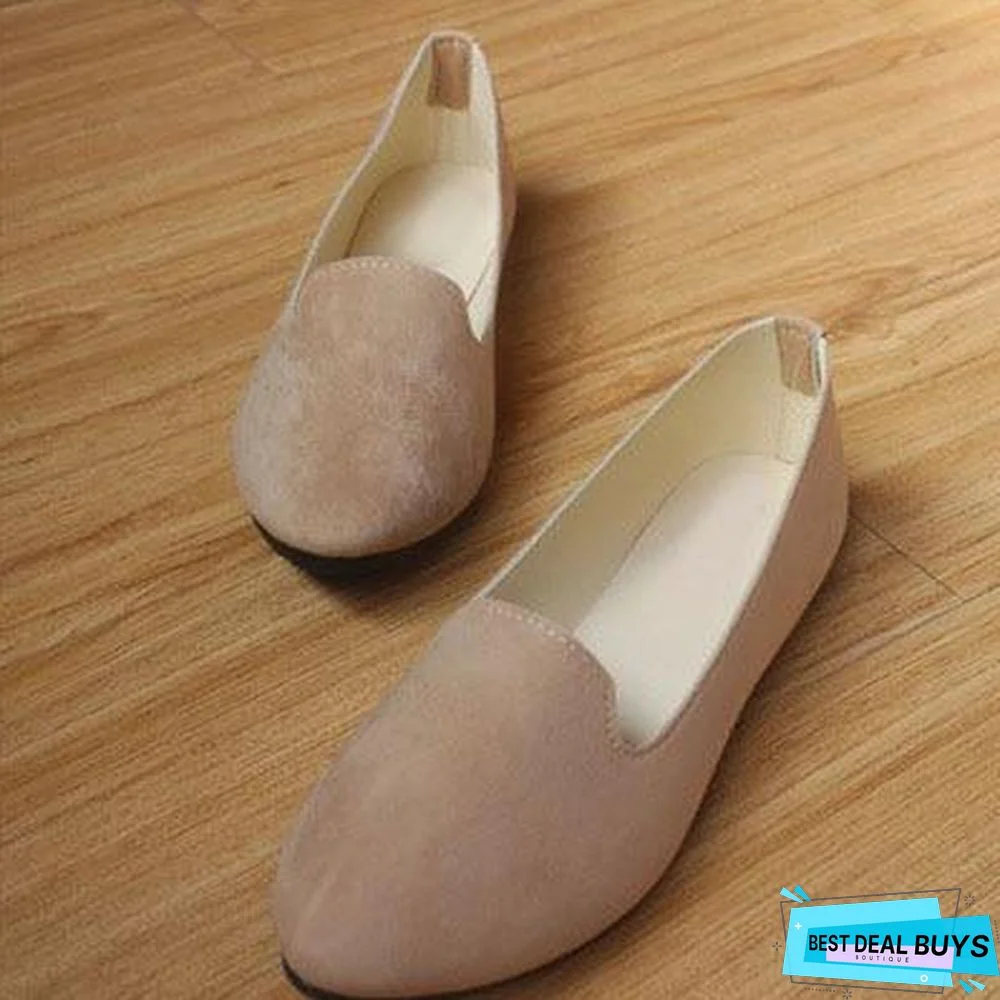 Plus Size Women Candy Color Loafers Flats Sweet Casual Shoes