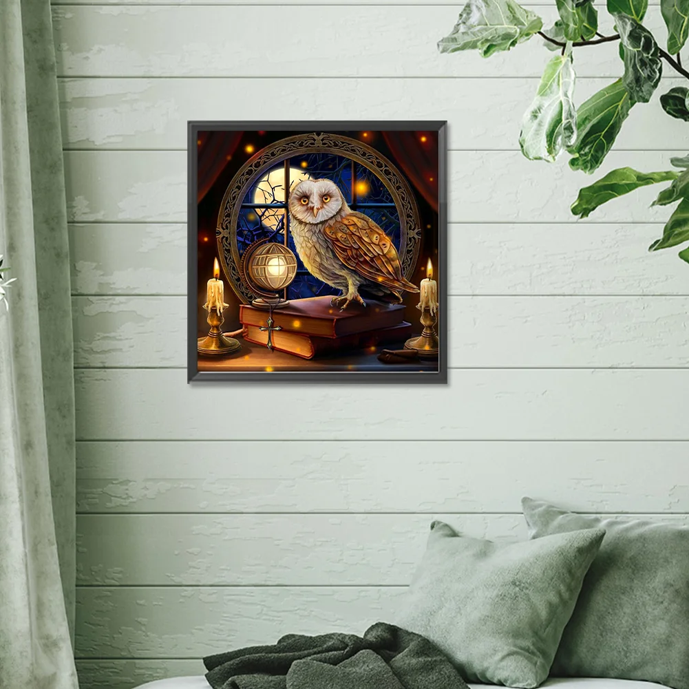 Diamond Painting - Full Round Drill - Owl(Canvas|30*30cm)