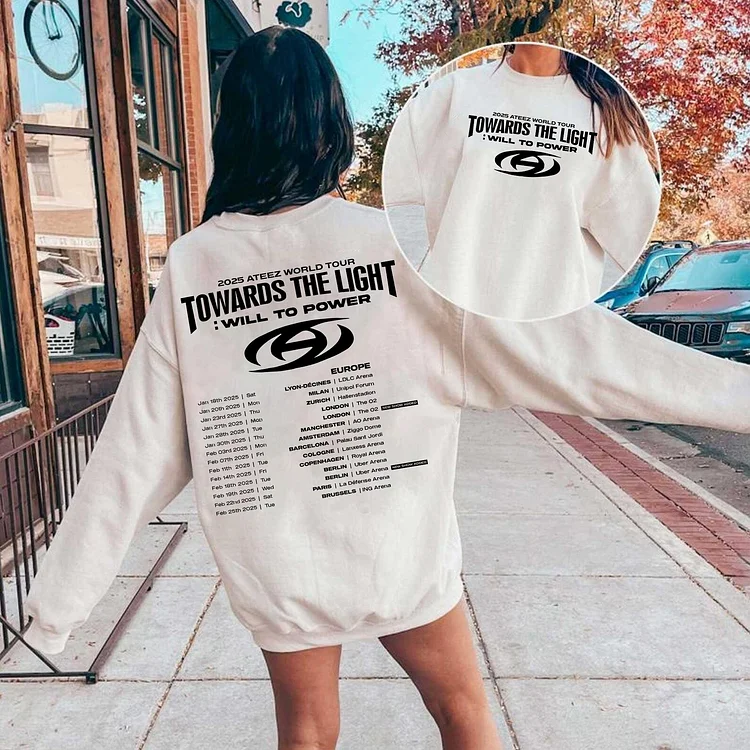 2025 Ateez Towards the Light Europe World Tour Sweatshirt
