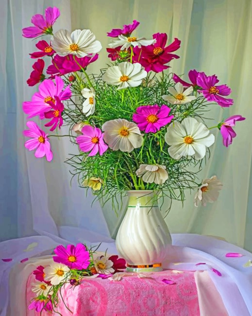 

White And Purple Flowers – Aesthetic Paint By Numbers - 40*50CM, 501 Original
