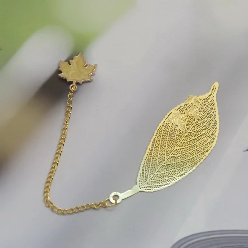 Fashion Brass Gift Hollow Tassel Bookmark