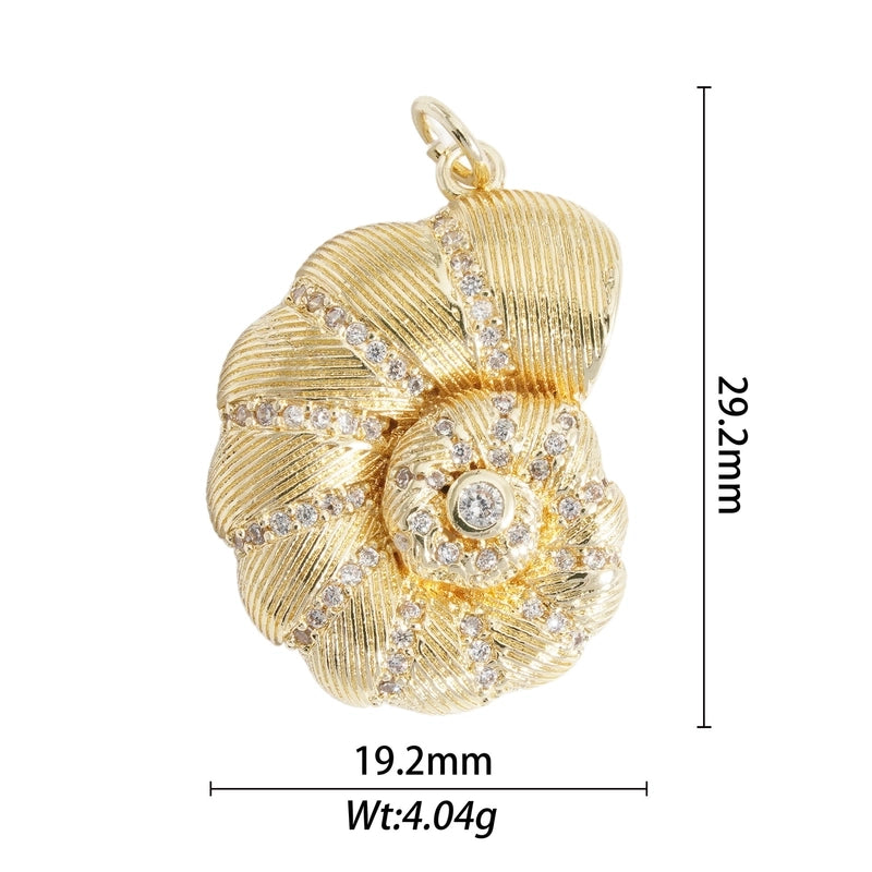 1 Piece Alloy Scallop Starfish Butterfly Pendant