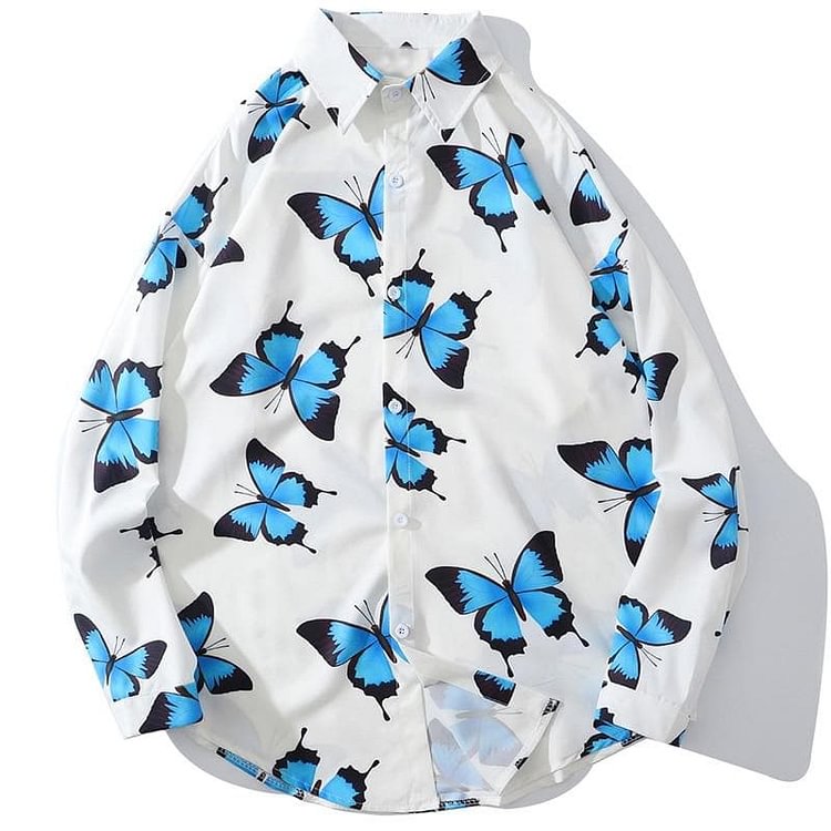 Butterfly Print Long Sleeves Shirt SS0464