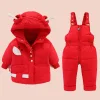 Kid Baby Girl Boy Winter Down Jacket Suit 2 Pcs Sets