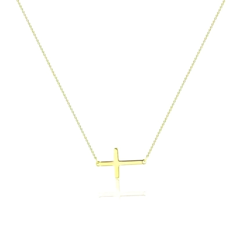 925 Sterling Silver Plating Cross Pendant Necklace
