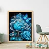 Blue Rose - 11CT Stamped Cross Stitch 40*50cm