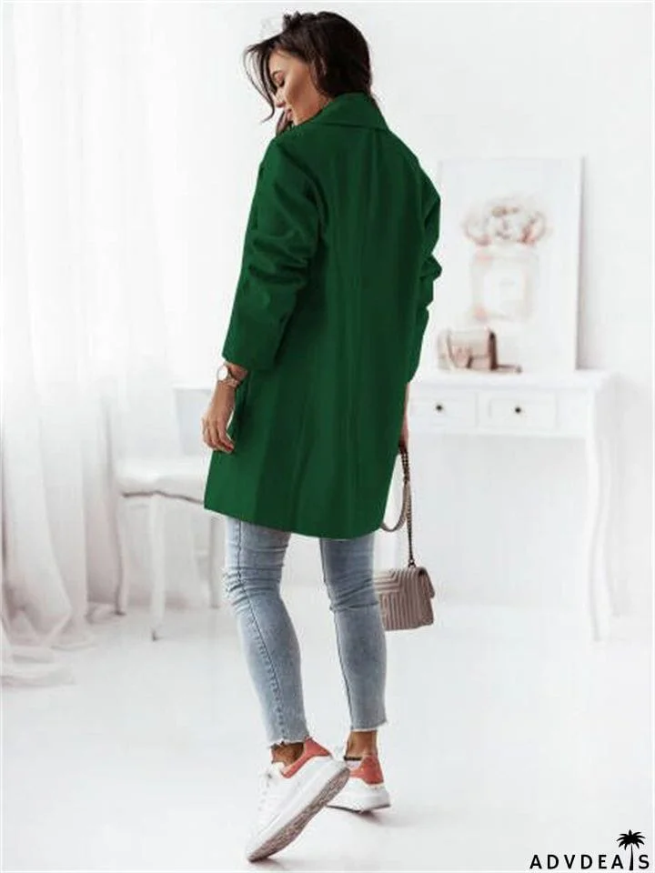 Women's Elegance Double-Breasted Suit Collar Coats
