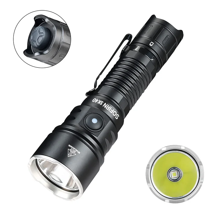 SOFIRN SK40 Tactical Flashlight Super Bright Max 3200 Lumens with Dual Switch