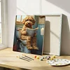 Framed Dog Sitting Toilet-Paint by Numbers Acrylic Painting 40*50cm(HOT)