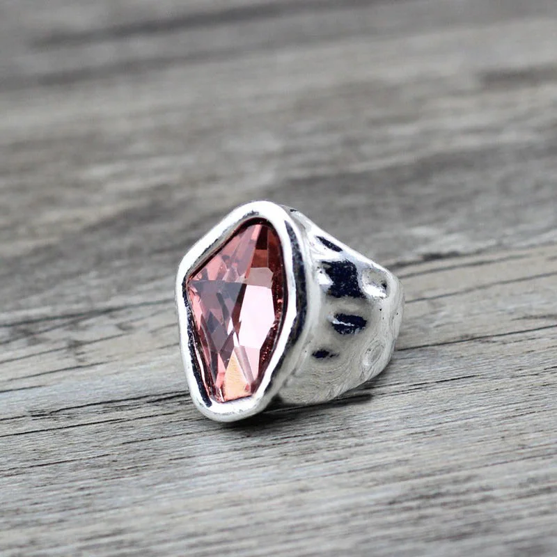 Vintage Irregular Crystal Ring