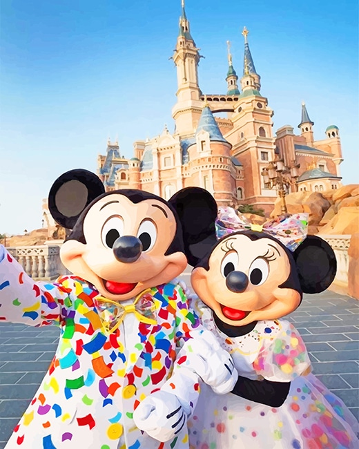 

Mickey And Minnie Mouse – Paint By Numbers - 40*50CM, 501 Original