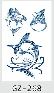 Temporary Waterproof Tattoos Stickers Navigator Compass Totem Flower Juice Ink Men Women Girl Chest Arm Fake Tatoo Drop Shipping