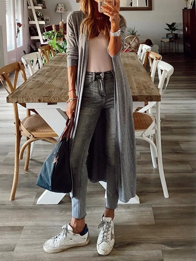 Loosen Cotton Blends Boho Cardigans