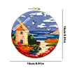 【Limited Stock Sale】Beautiful Sea-DIY Embroidery Kit with Pattern Cotton Threads Needles Hoop 30*30cm/11.81*11.81in tapestrymarket