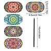 5Pcs pu mandala motif cheveux b&acirc;tons-bricolage accessoires de mode