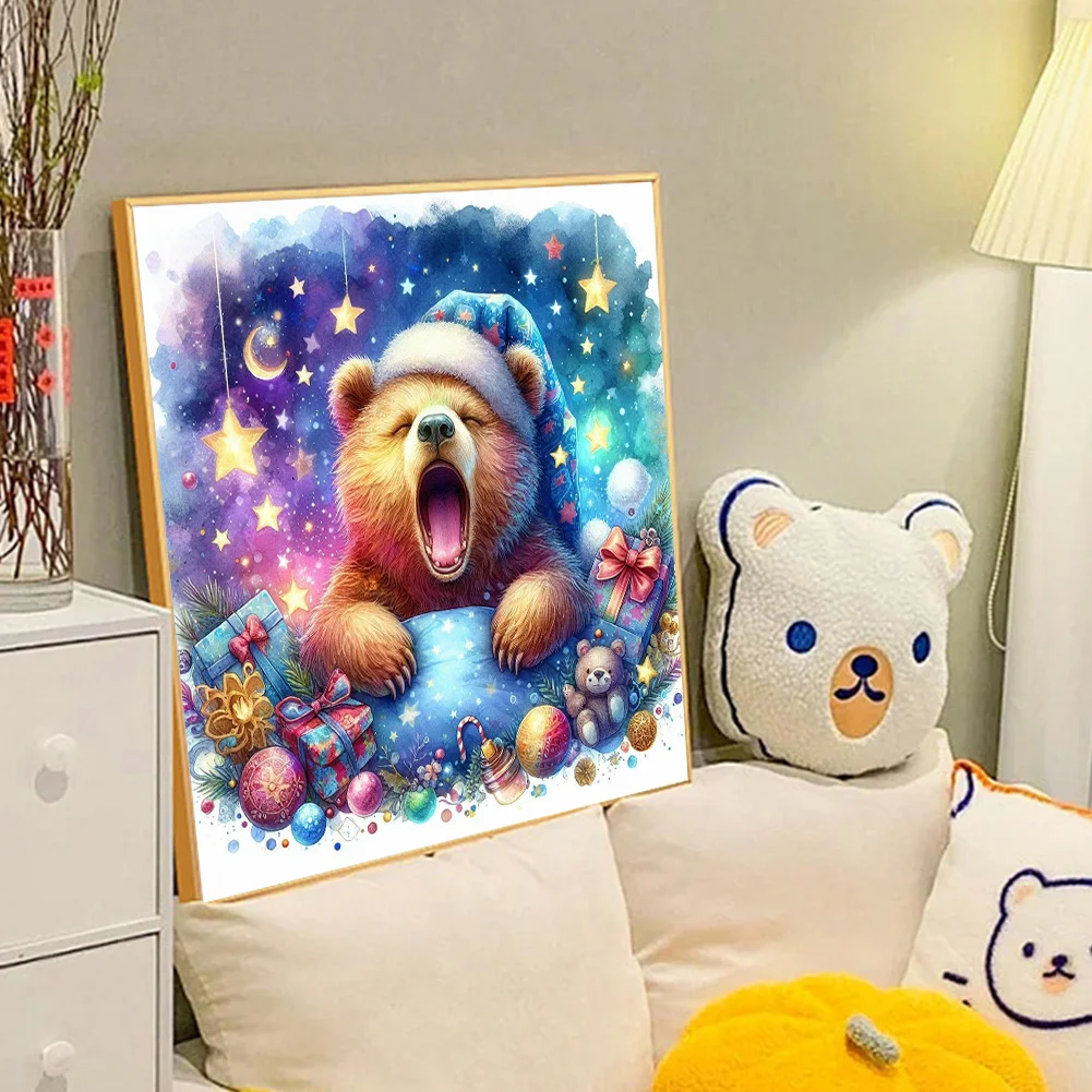 Diamond Painting - Full Round Drill - Sleeping Bear(Canvas|40*40cm)