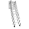 [US Local Warehouse] Wall-Mounted Folding Stairs Attic Ladder Pull Down System with Handrails Retractable Loft Ladder for Indoor/Storehouse/Basement 600lbs Capacity