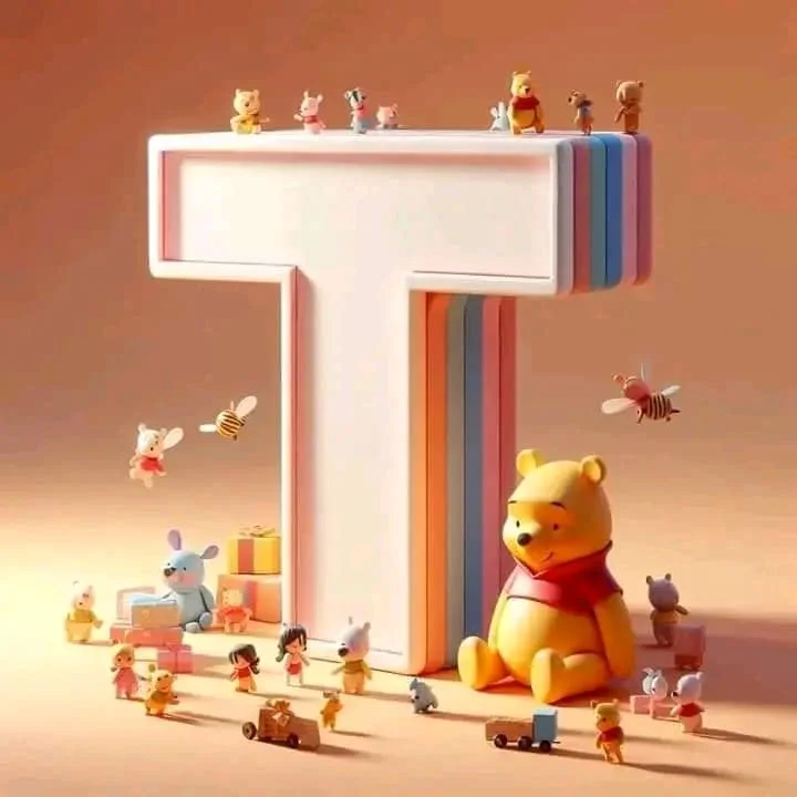 Diamond Painting - Full Round Drill - Pooh&Alphabet(Canvas|40*40cm)